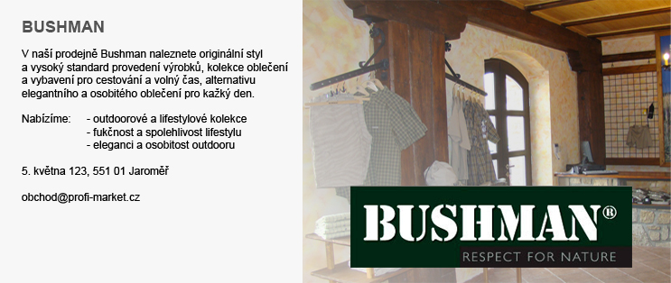 Bushman - značkov&eacute; oblečen&iacute; pro voln&yacute; čas