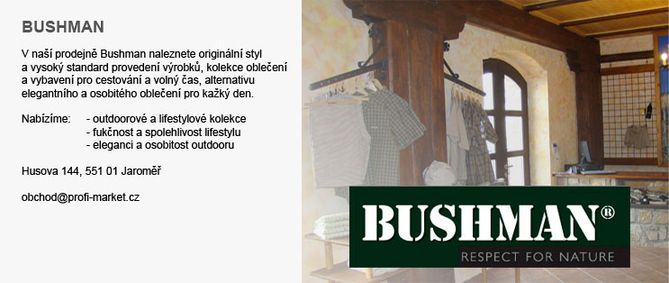Bushman - značkov&eacute; oblečen&iacute; pro voln&yacute; čas