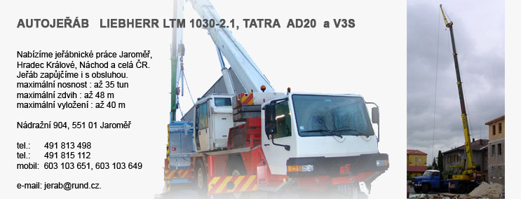 Autojeř&aacute;b Liebher LTM-1030-2.1 35 tun